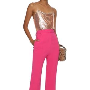 Alice and Olivia rose gold metal top